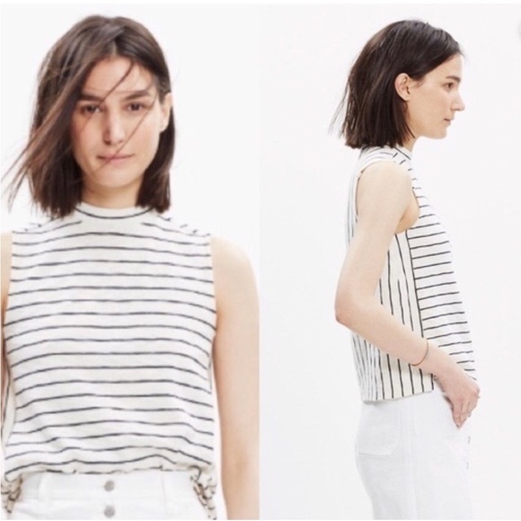 Tops - Madewell Striped Mockneck
Sleeveless Top - NWT
